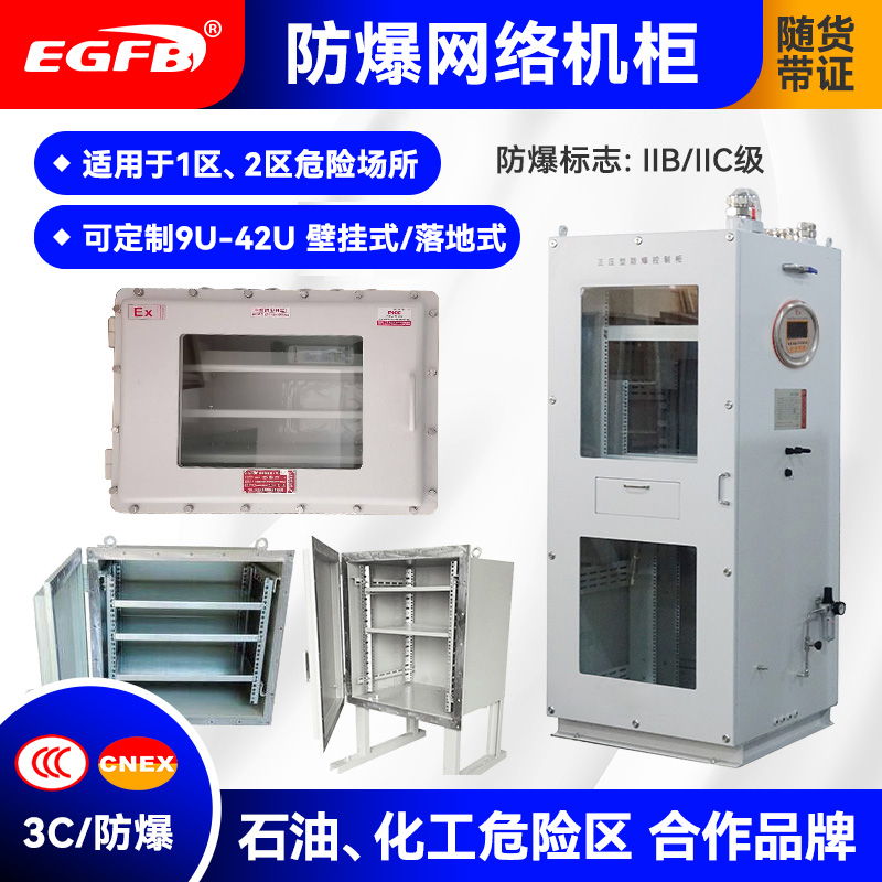 安徽二工防爆廠家定制室內壁掛12U防爆網絡交換機柜