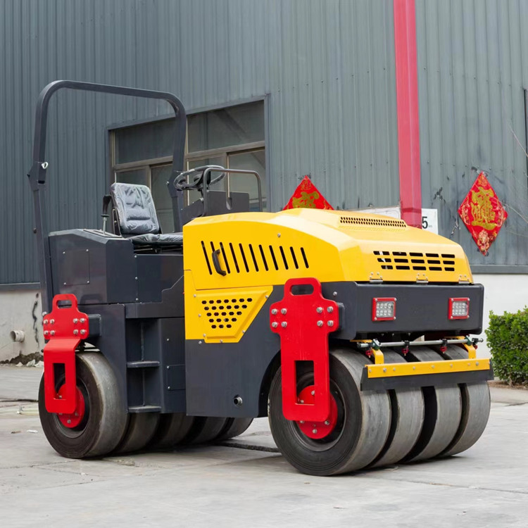 3噸雙膠輪壓路機 雙膠輪靜碾壓路機 全液壓膠輪壓路機